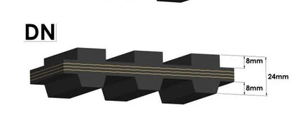 DN40/60 HIGH PROFILE SIDE BELTING 6mm 32 RC HOLES EVERY 40mm PER M (Copy) (Copy) (Copy)