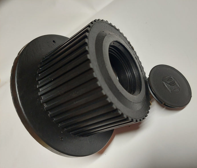 95 DIA 60 W 130 F x M16 SERATED POLYURETHANE ROLLER WITH FLANGE (KR95FT.BN.OK) 0980-14556 - INNOVATIVE EQUIPMENT LTD