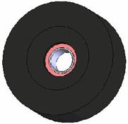 65 DIA x 21.5 W x M12 RUBBER ON STEEL BEARING ROLLER (K18) (200.14285,200.17208,200.04779,88.00003,88.00125,88.00243,88.00259) - INNOVATIVE EQUIPMENT LTD