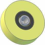 62 DIA W 22 x M12 POLYURETHANE ROLLER (V00212) - INNOVATIVE EQUIPMENT LTD
