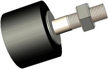 61 DIA 42 W x M16 AXLE RUBBER ON STEEL AXLE (K38) (88.00055,200.04779,200.30645) - INNOVATIVE EQUIPMENT LTD