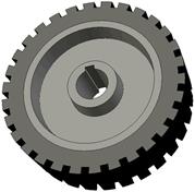 IEL.076.00704 195 DIA 60 W RUBBER ON STEEL DRIVE WHEEL - INNOVATIVE EQUIPMENT LTD