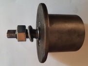 90 DIA 60 WIDE 130 FLANGE M20 AXLE 40 LONG STEEL ROLLER (A75) - INNOVATIVE EQUIPMENT LTD
